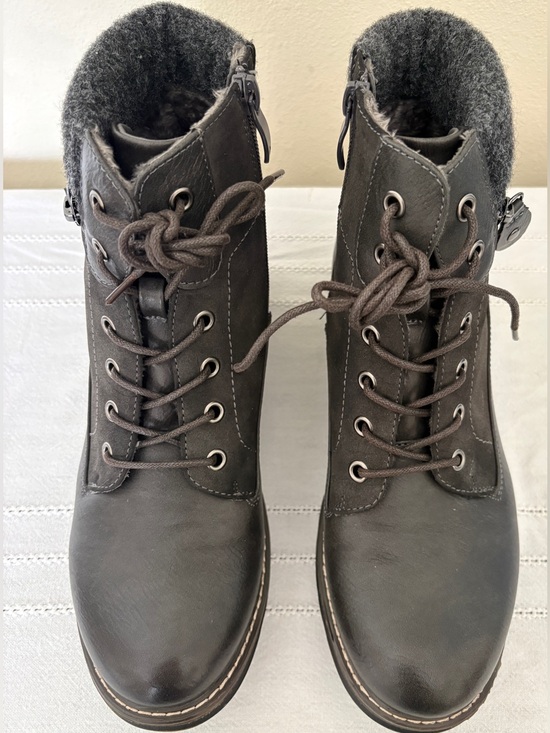 Patrizia Shoes - Patrizia by Spring Step Orsenise Grey Lace-Up Combat Boots Size 40 / US 9
